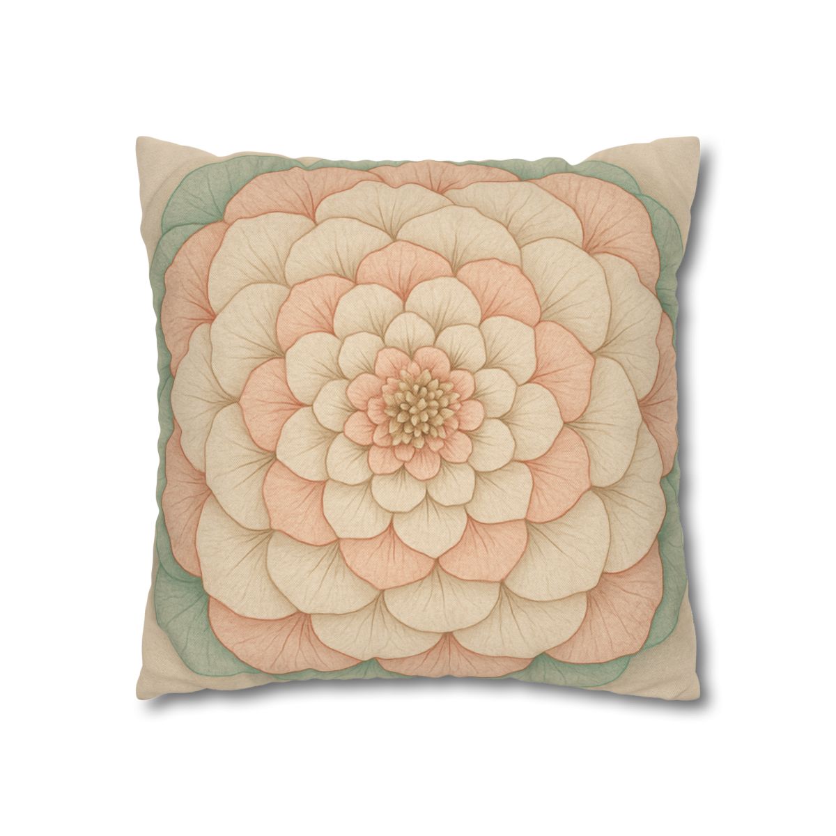 Petal Concentric Echoes soft cotton pillow cases