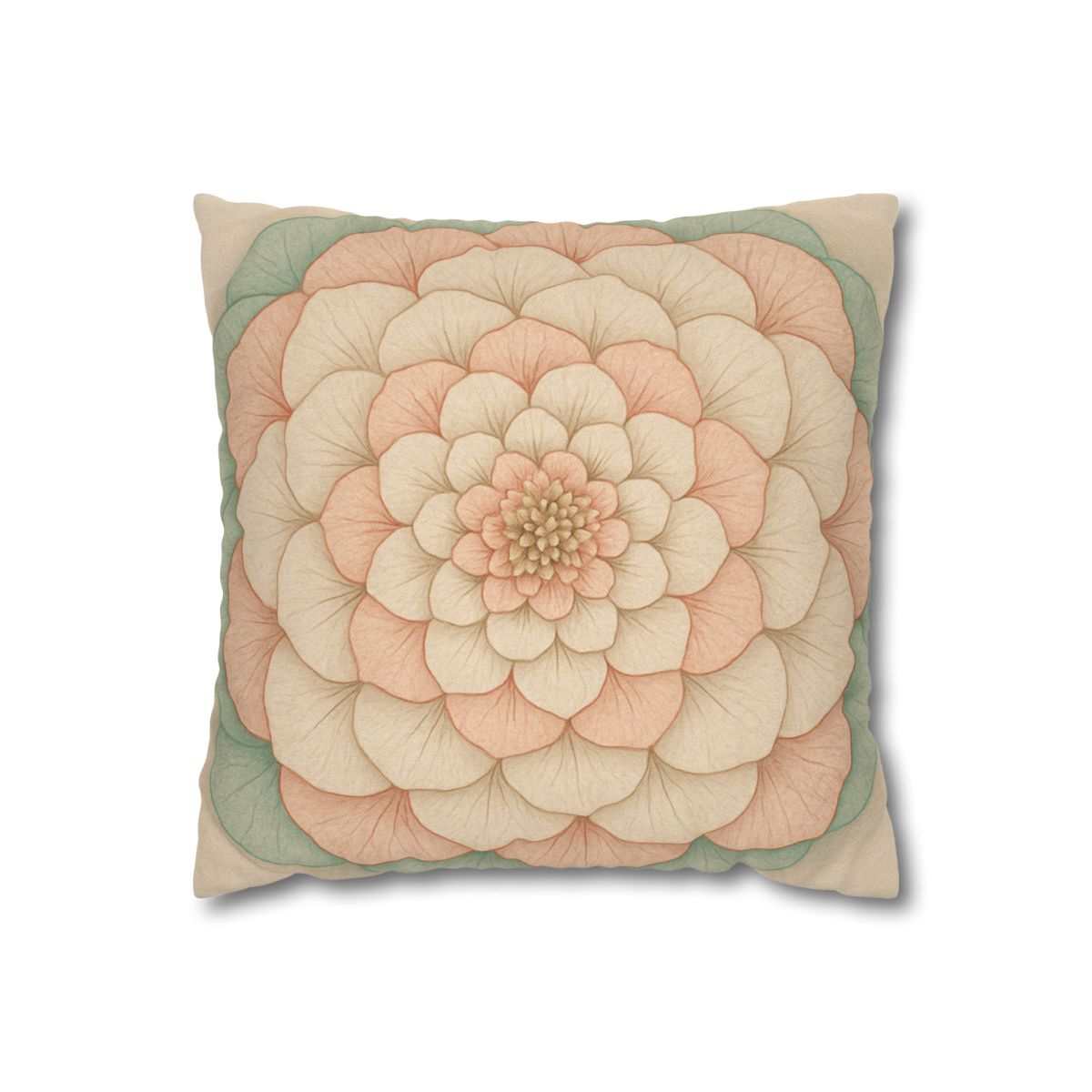 Petal Concentric Echoes soft cotton pillow cases