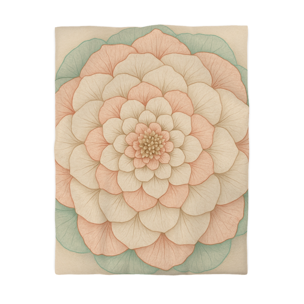 Petal Concentric Echoes designer printed duvets