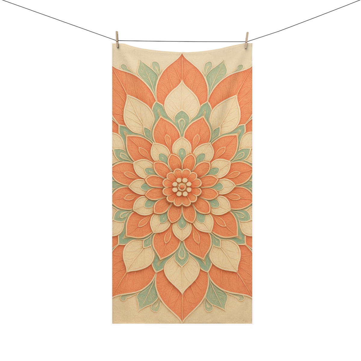 Petal Concentric Mandala trendy hand towels