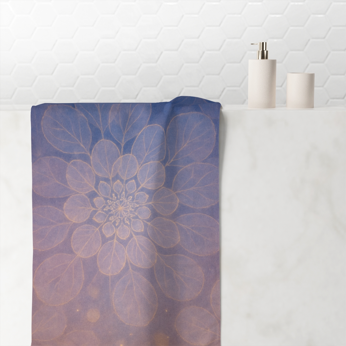 Petal Constellation Overlay trendy hand towels