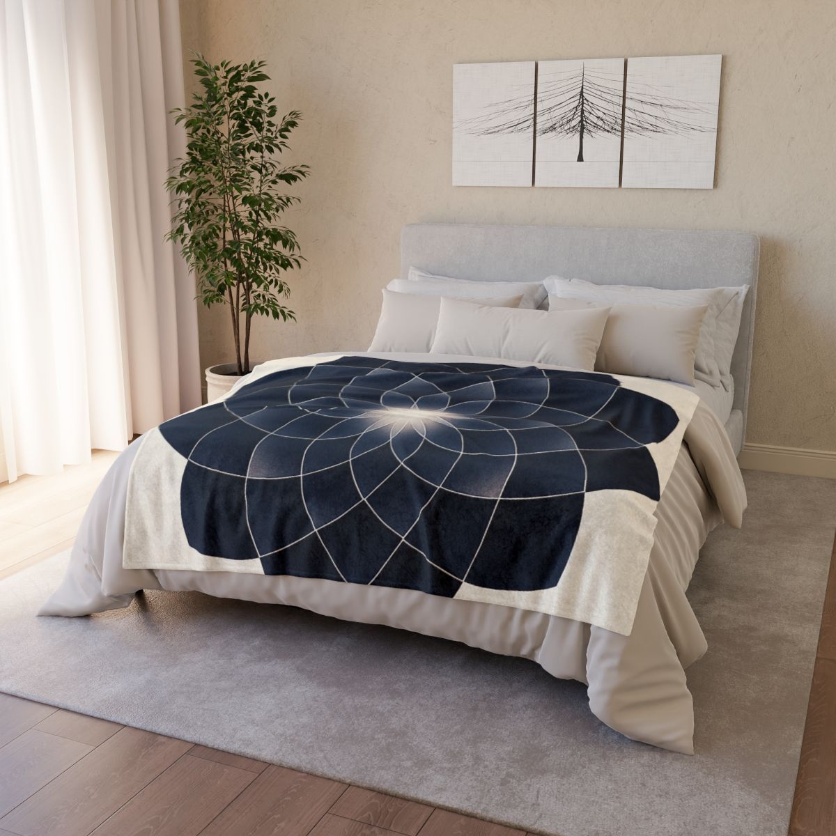 Petal Eclipse Rosette stylish throw blankets