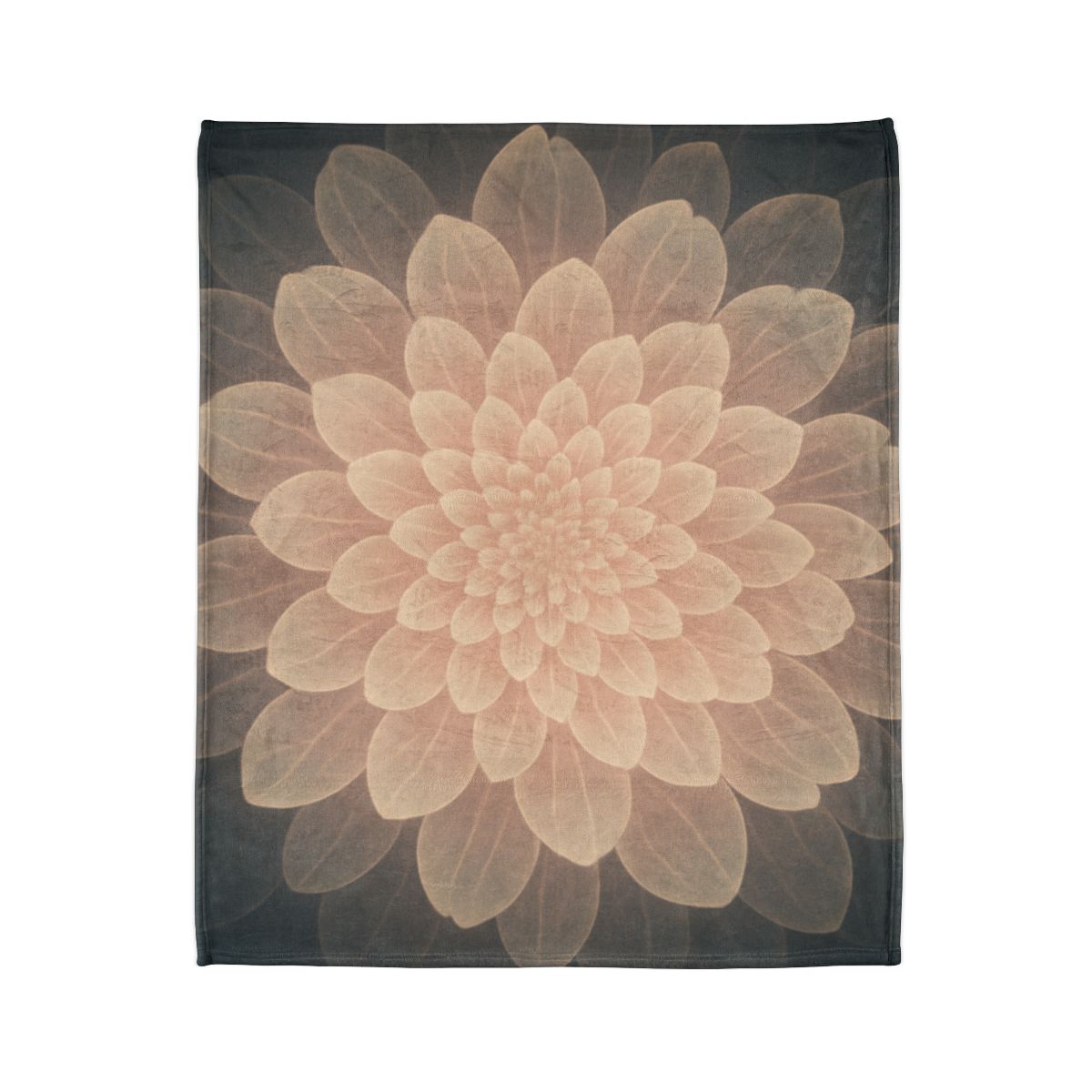 Petal Halo Fractals stylish throw blankets