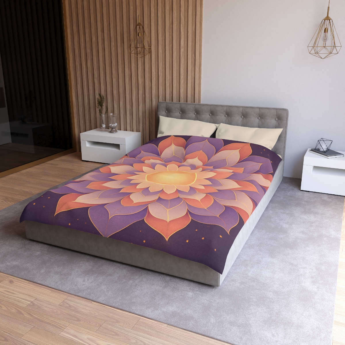Petal Halo Mandala Drift soft comforter duvets