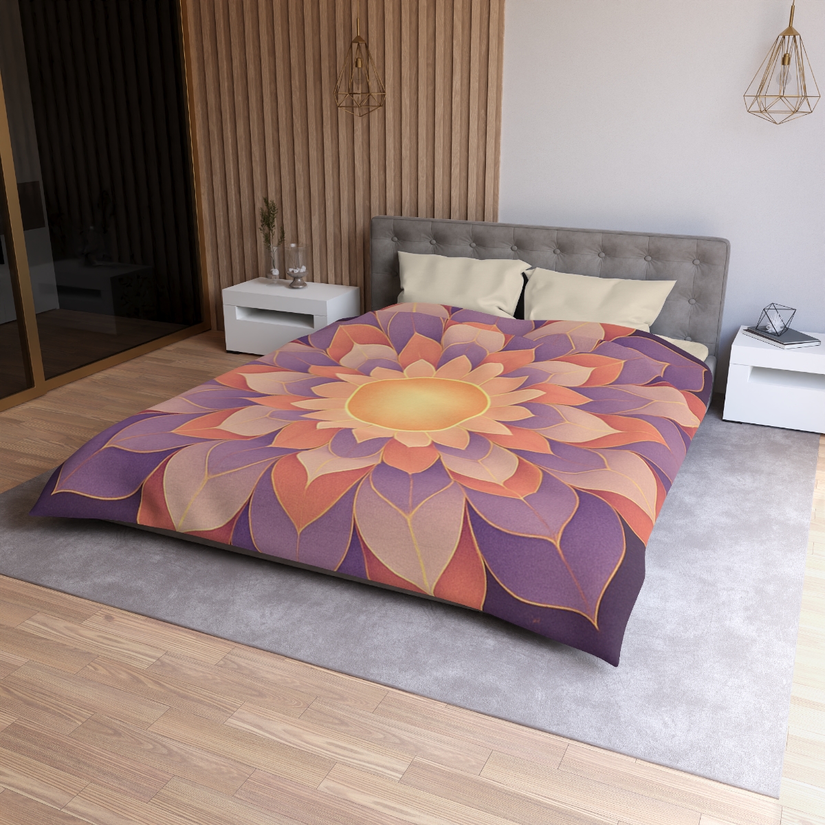 Petal Halo Mandala Drift soft comforter duvets