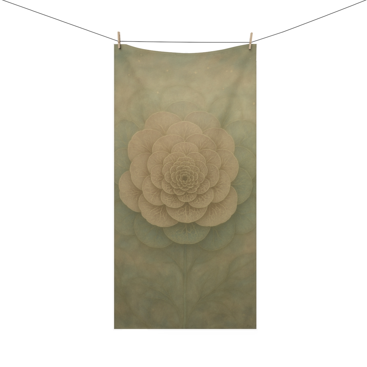 Petal Halo Mosaic personalized bath towels