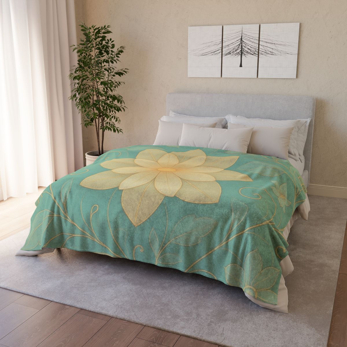 Petal Lace Constellation personalized cozy blankets