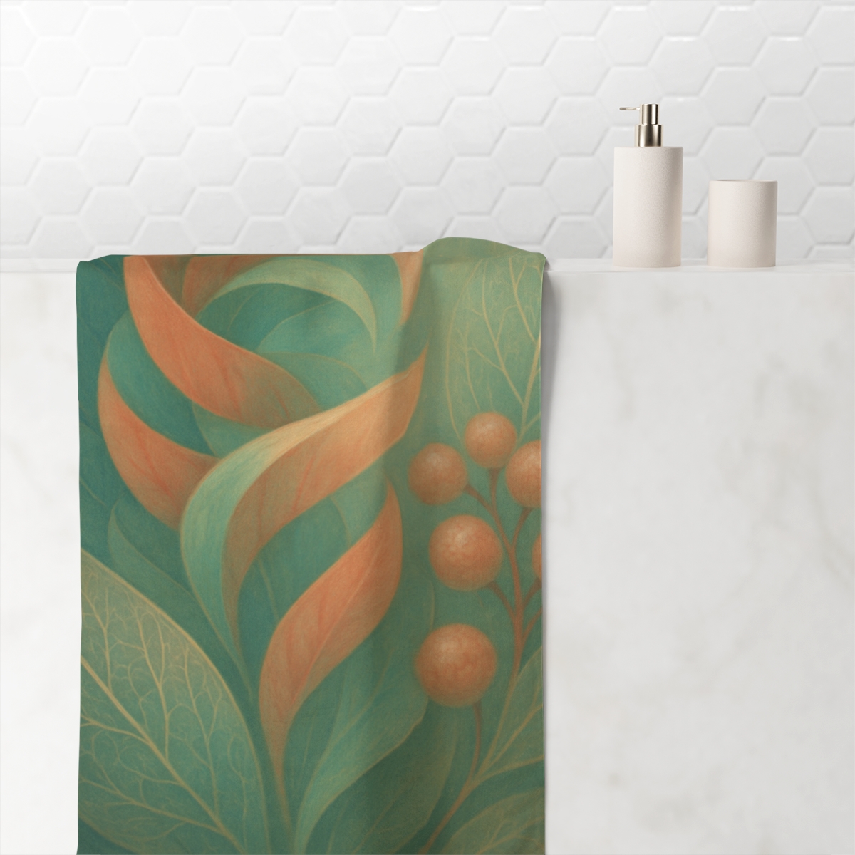 Petal Lace Helix designer printed towels