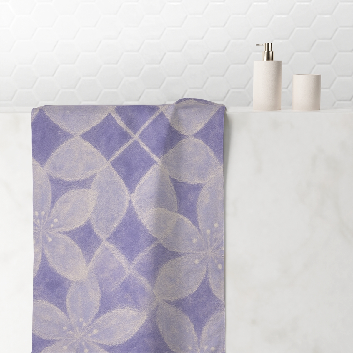 Petal Lattice Overlay custom towels