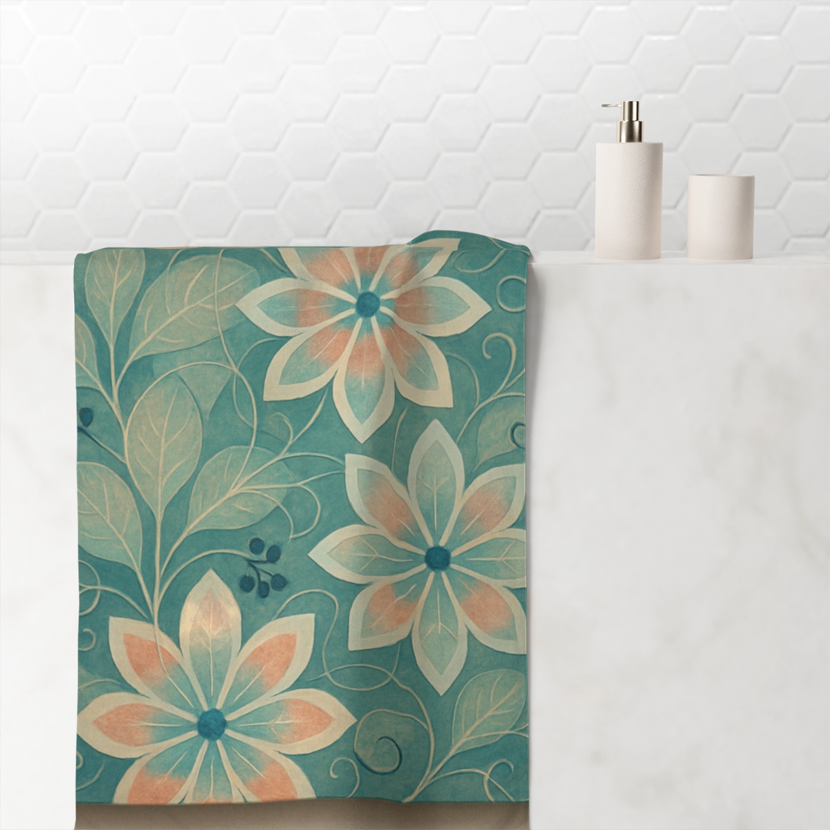Petal Lattice Reverie comfortable face towels