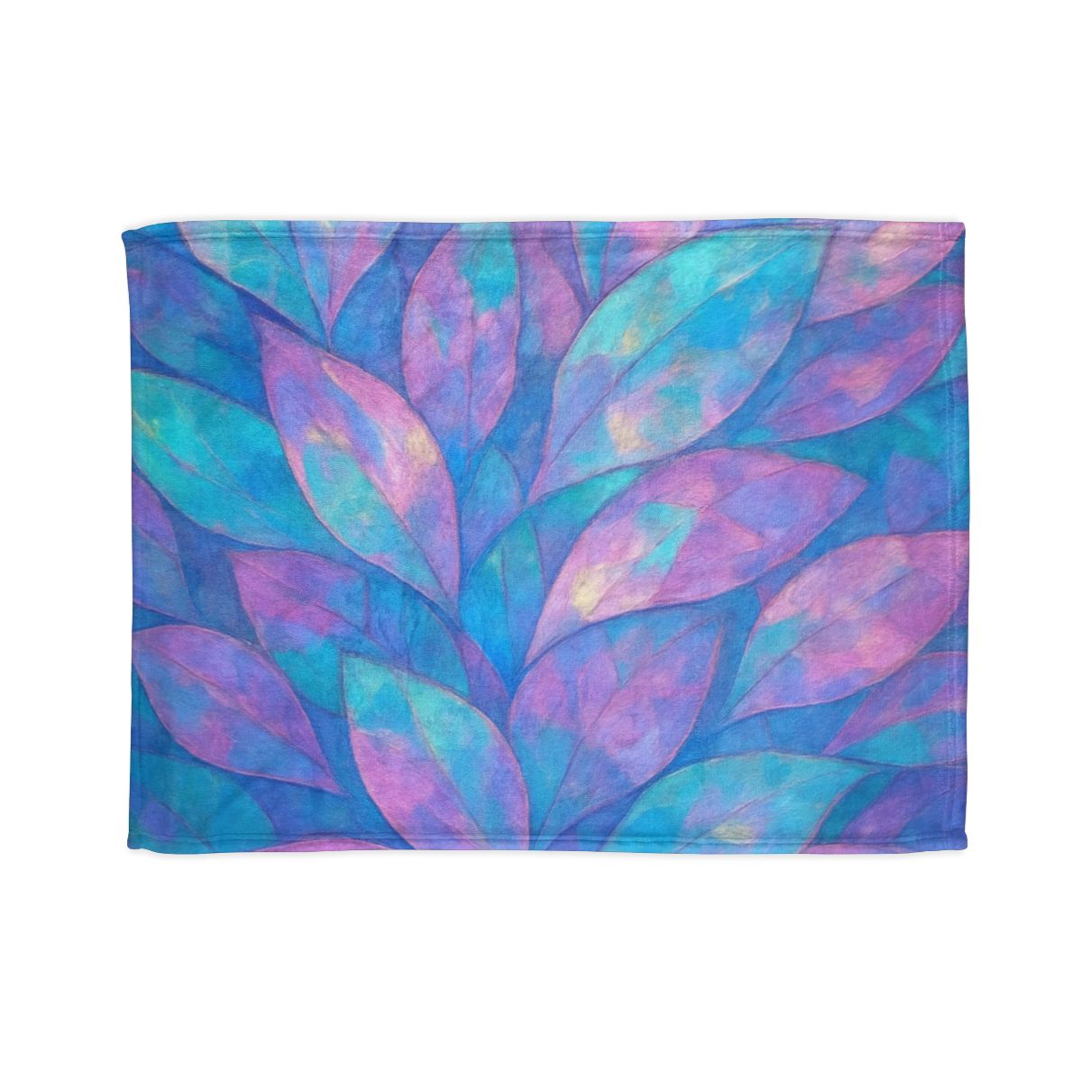 Petal Mosaic Aurora soft fleece blankets