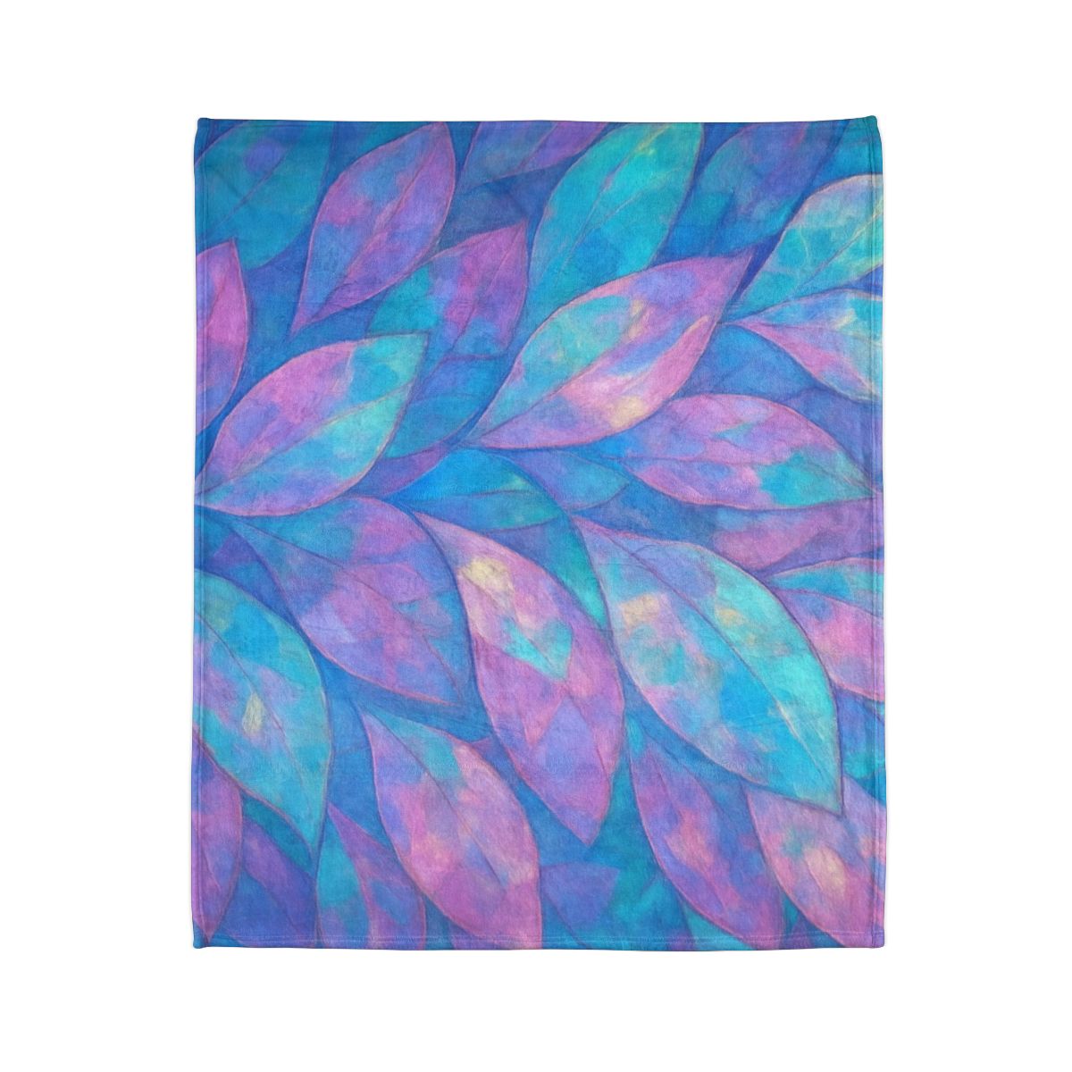 Petal Mosaic Aurora soft fleece blankets