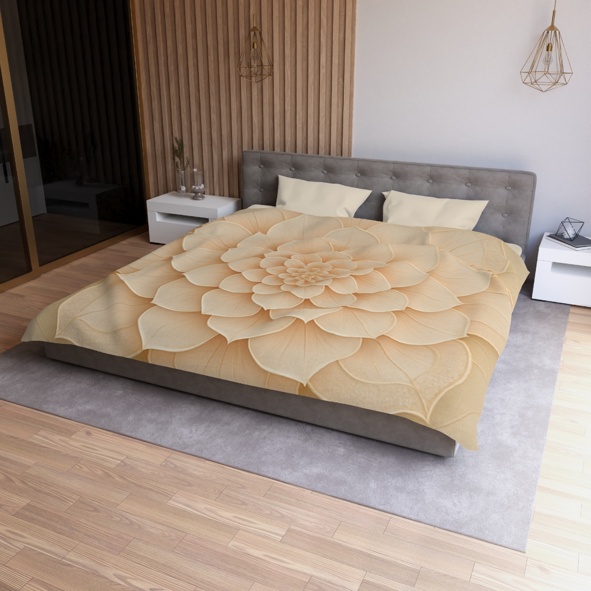 Petal Mosaic Halo designer printed duvets