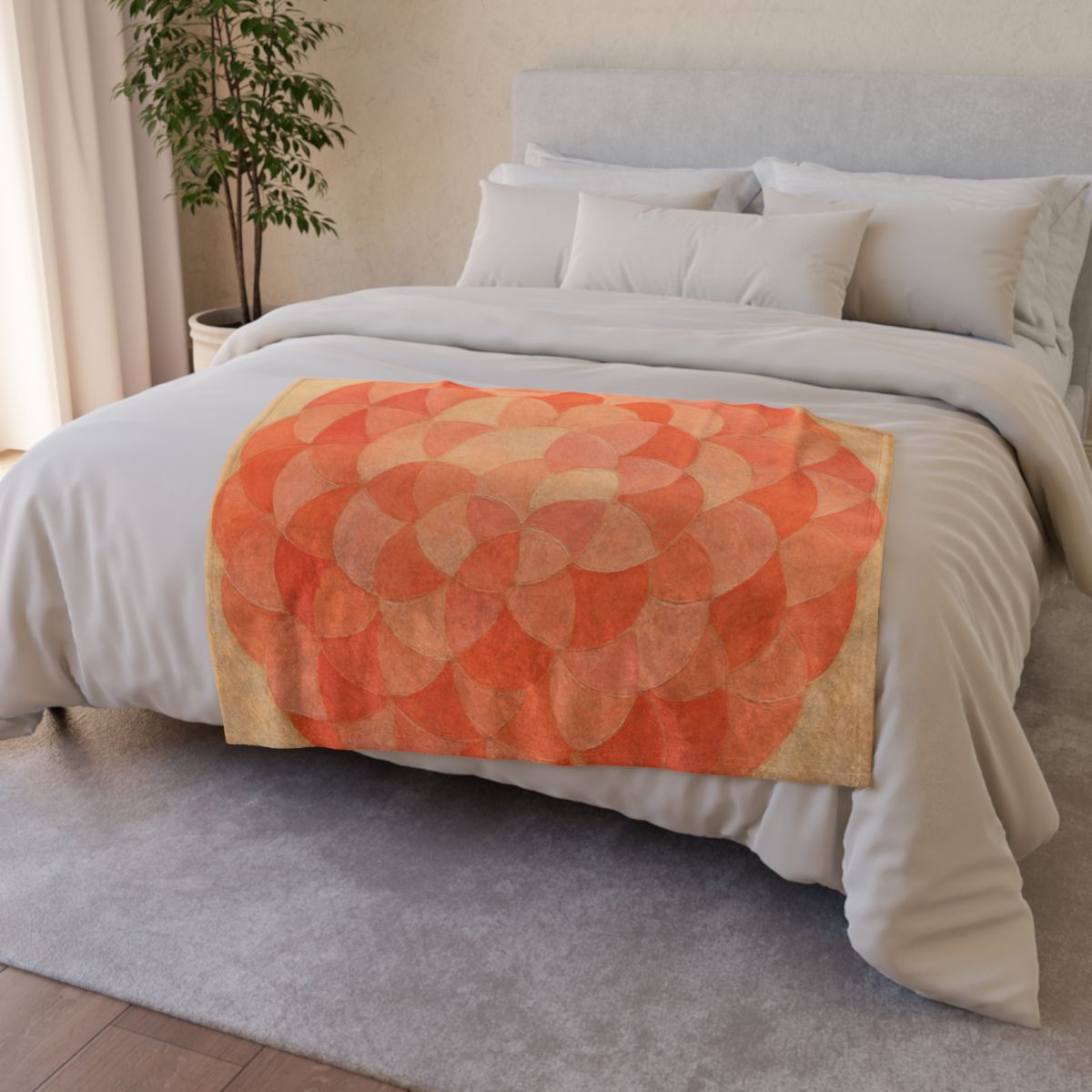 Petal Mosaic Halo designer printed blankets