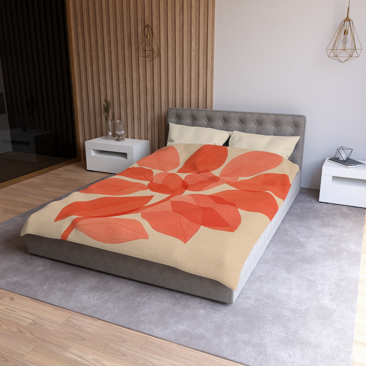 Petal Mosaic Overlay soft comforter duvets