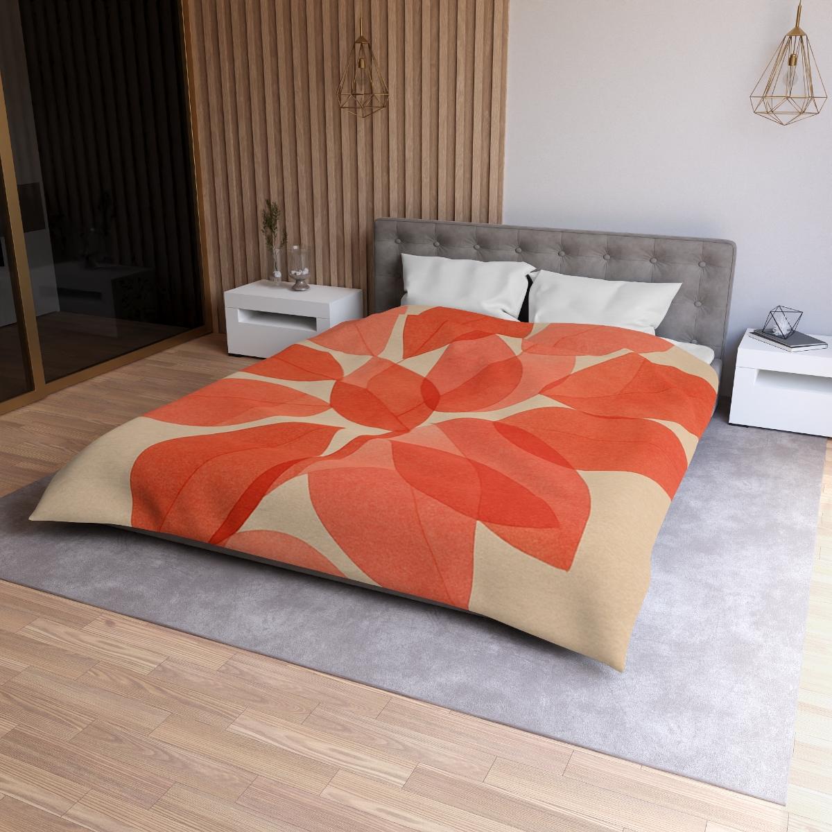 Petal Mosaic Overlay soft comforter duvets