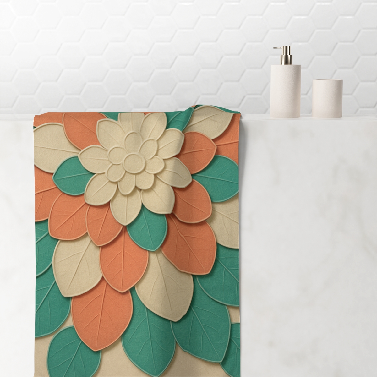Petal Mosaic Radiant trendy hand towels