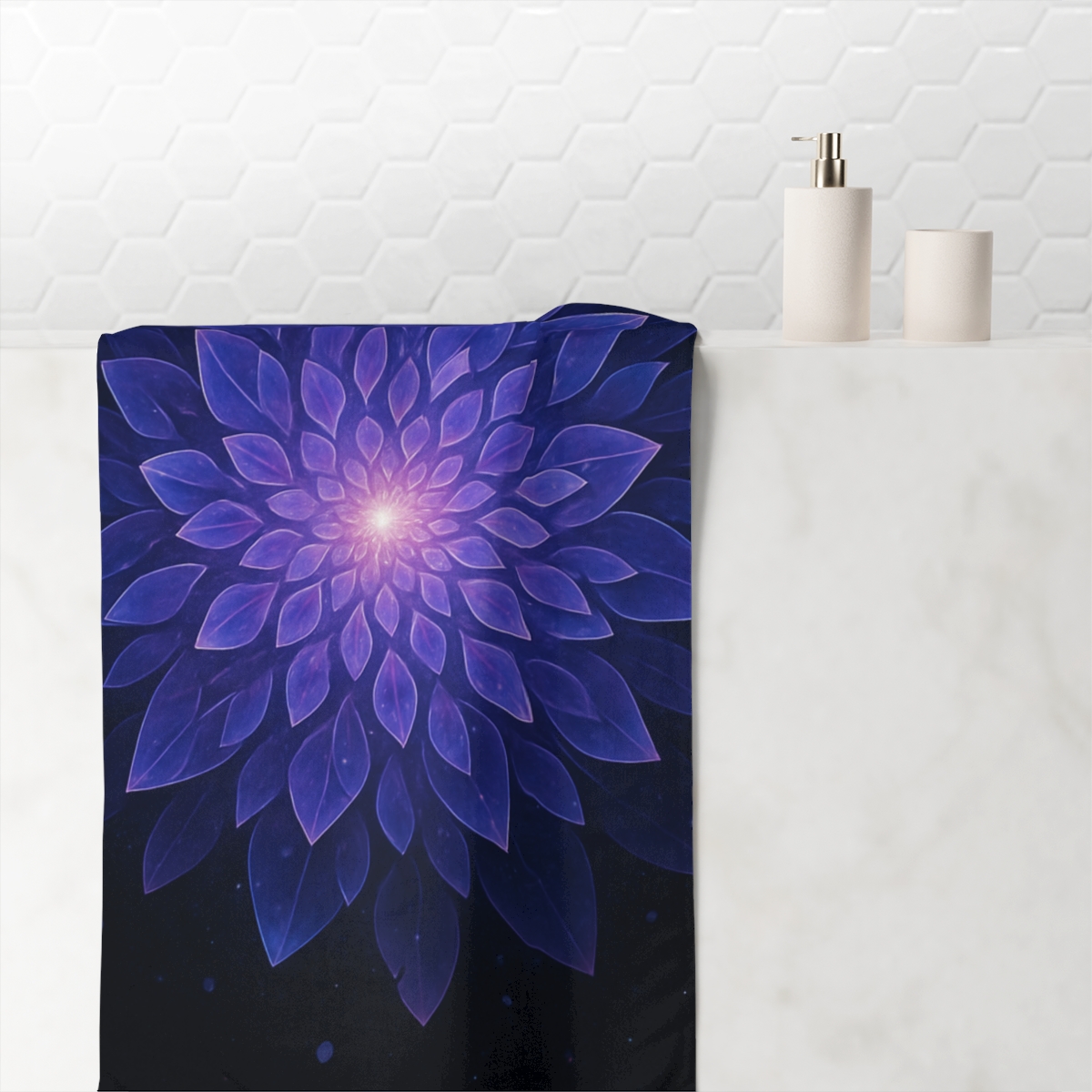 Petal Nebula Bloom custom towels