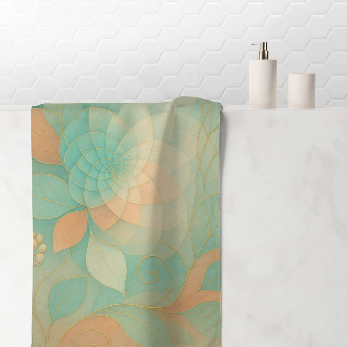 Petal Nebula Tessellation trendy hand towels
