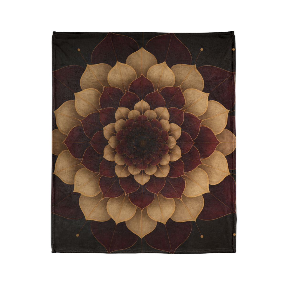Petal Orbit Mandala personalized cozy blankets