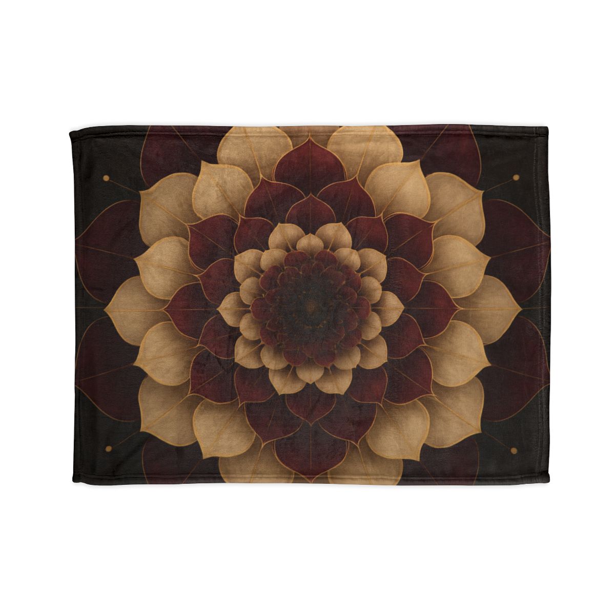 Petal Orbit Mandala personalized cozy blankets