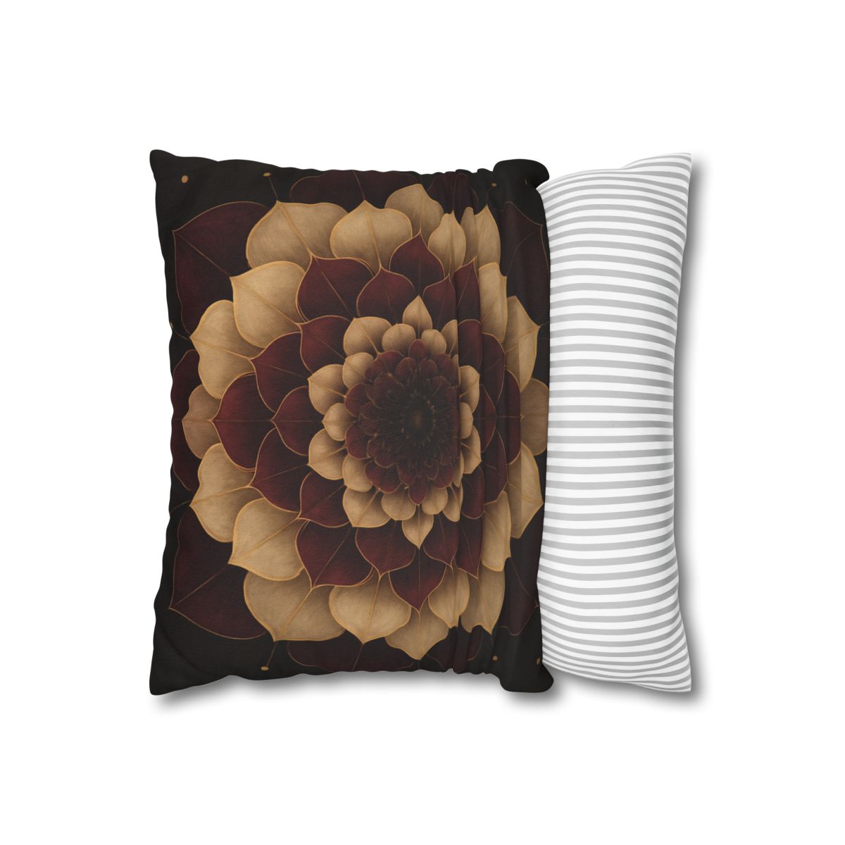 Petal Orbit Mandala designer print pillow cases