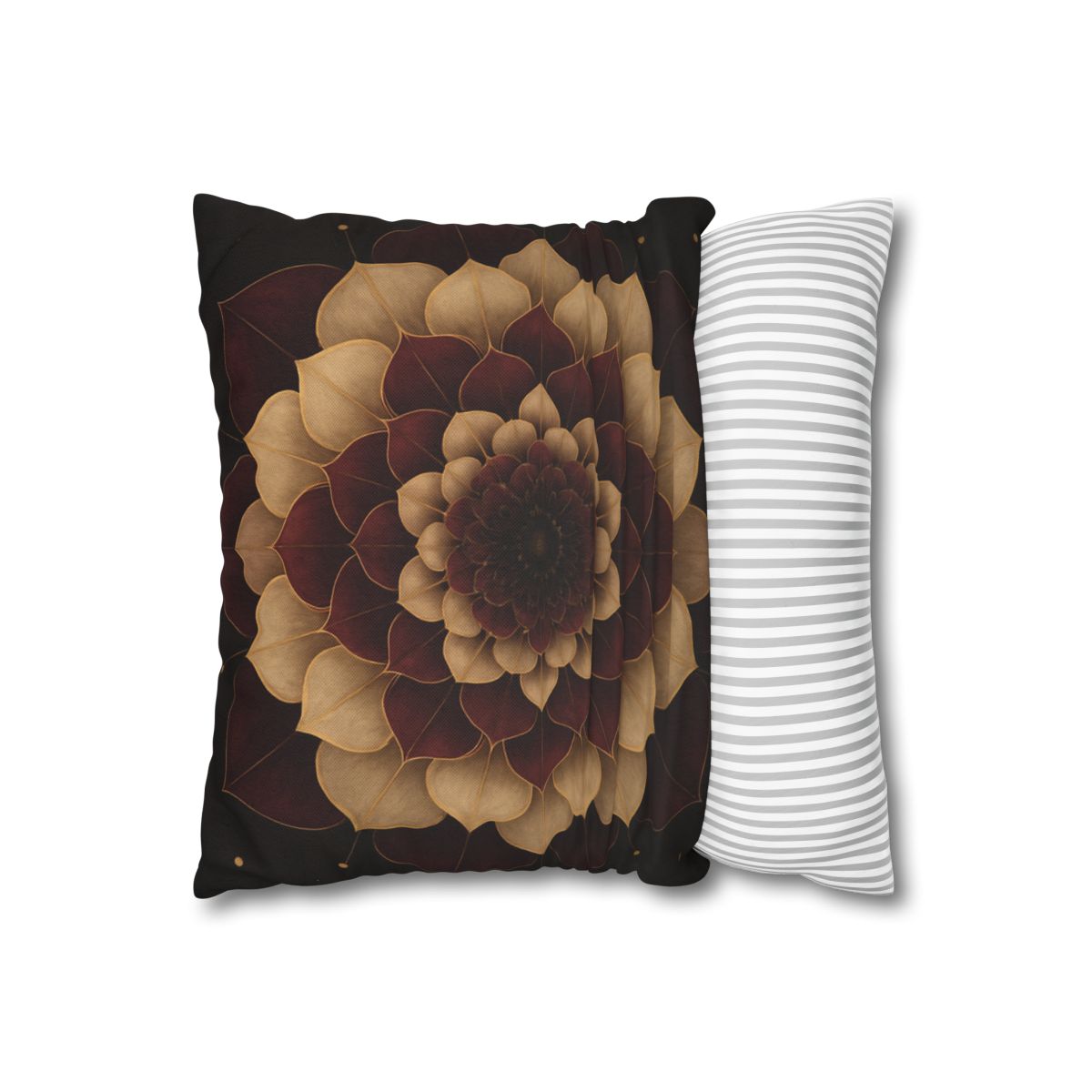 Petal Orbit Mandala designer print pillow cases