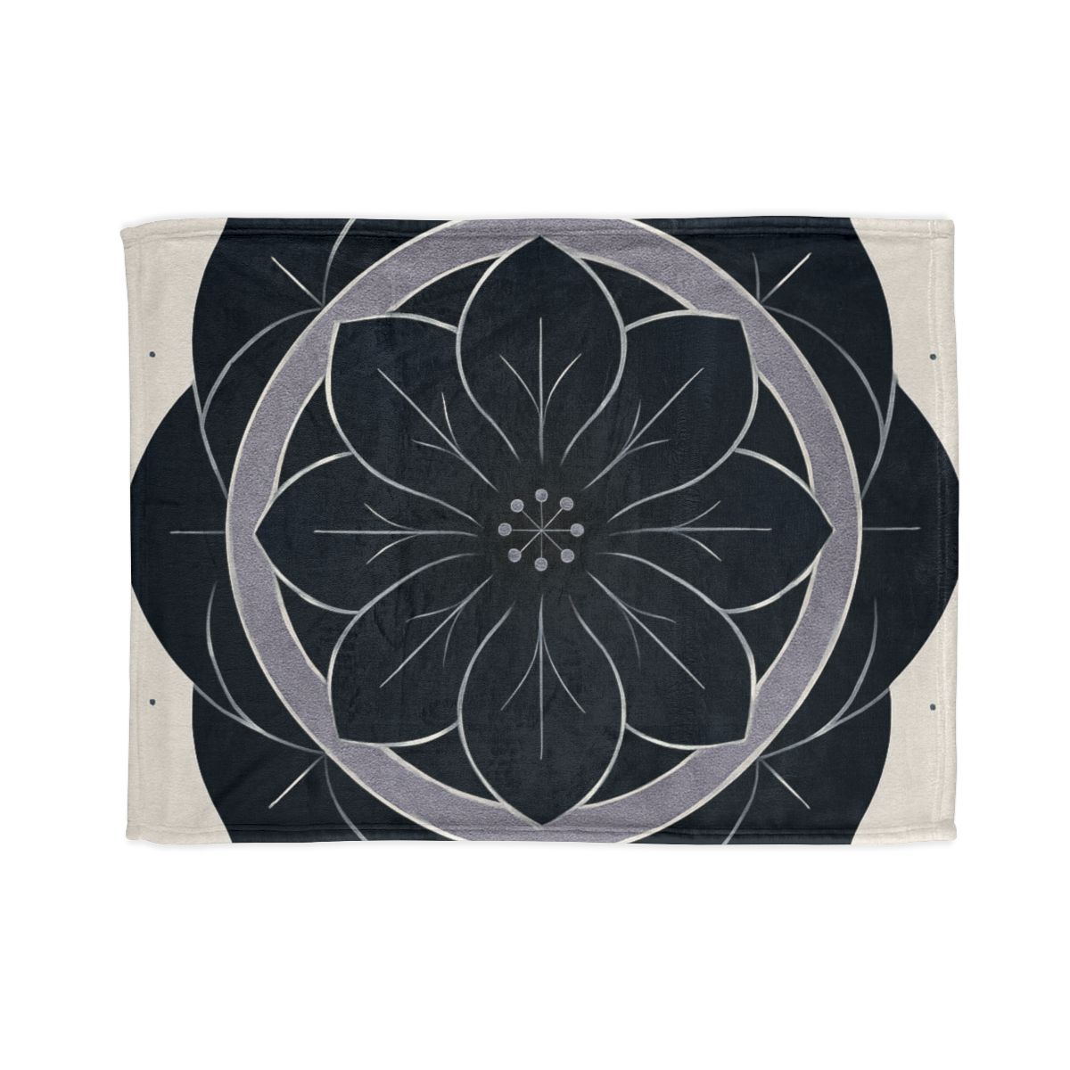 Petal Orbit Rosette personalized cozy blankets