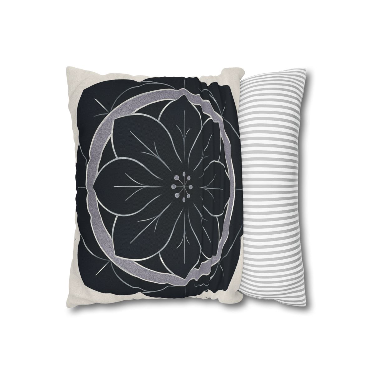 Petal Orbit Rosette personalized pillow covers