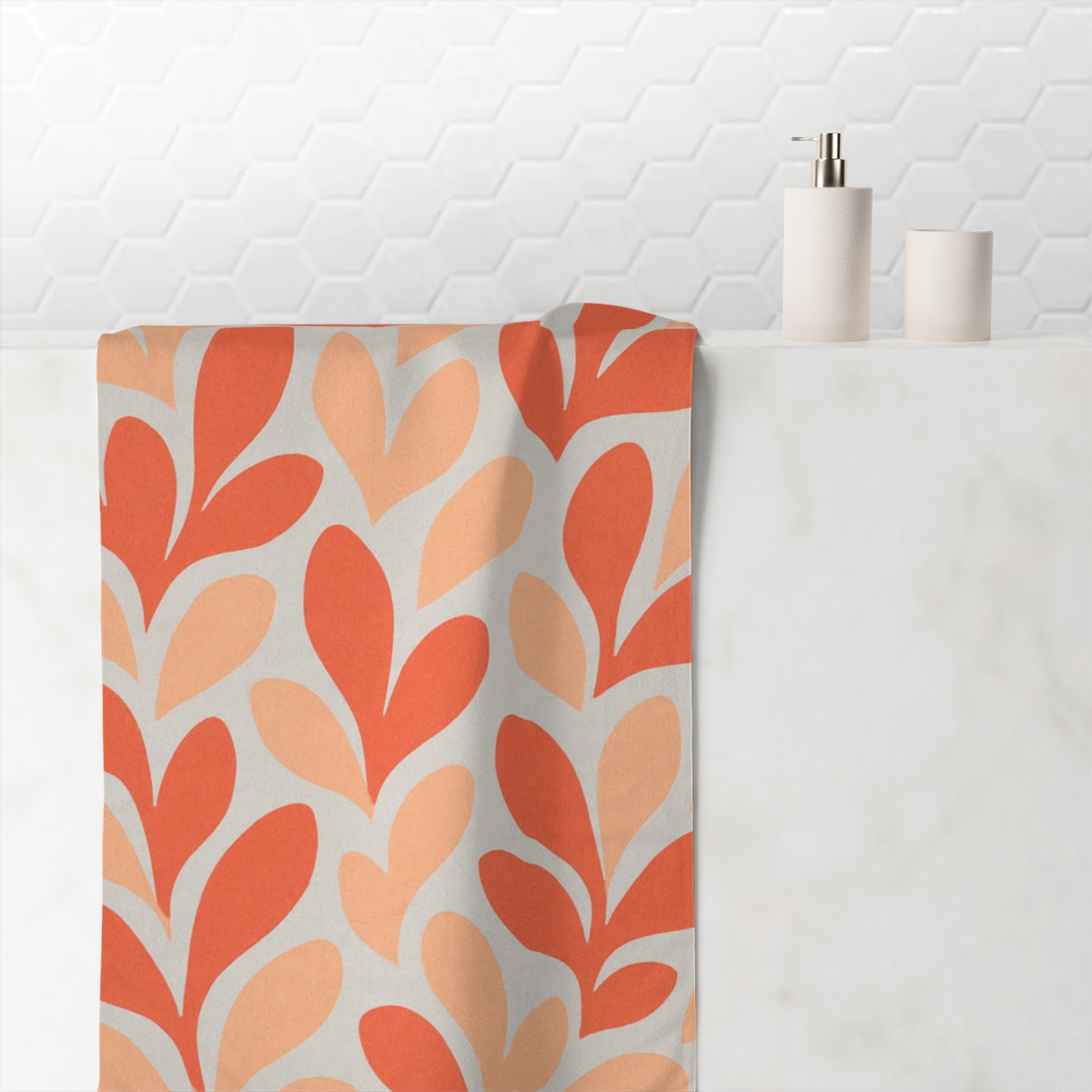Petal Overlay Chorus designer printed towels