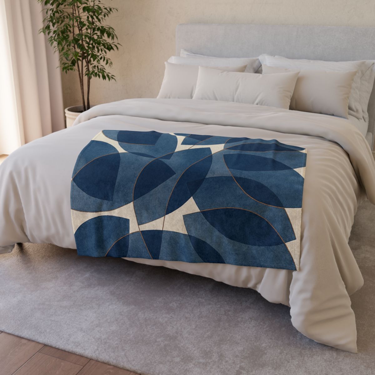 Petal Overlay Mosaic personalized cozy blankets