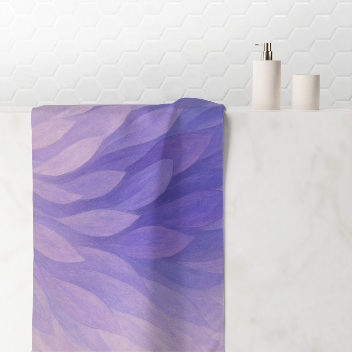 Petal Overlay Wave stylish beach towels