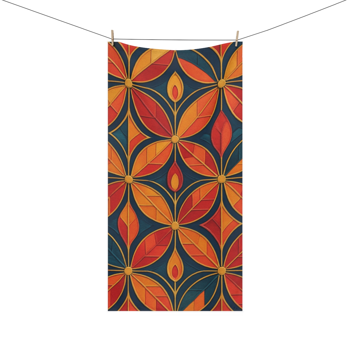 Petal Prism Lattice trendy hand towels