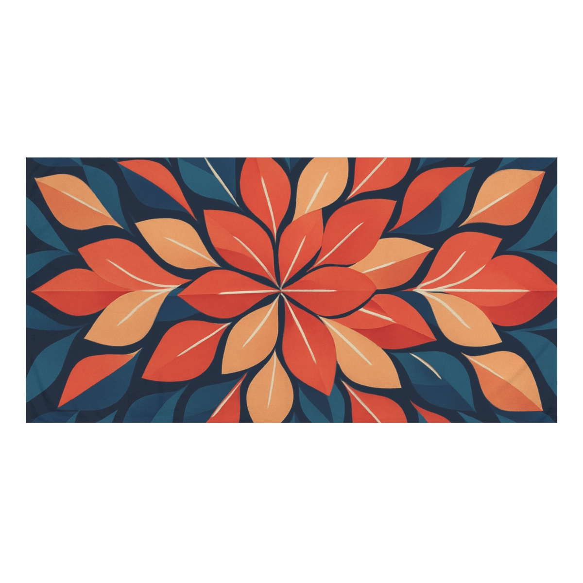 Petal Prism Lattice designer printed towels