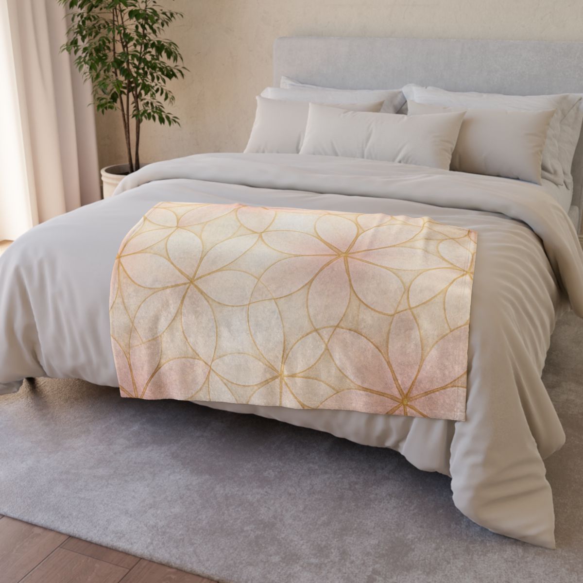 Petal Prism Lattice designer printed blankets