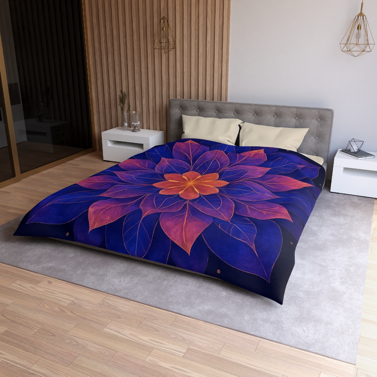 Petal Prism Mandala designer printed duvets