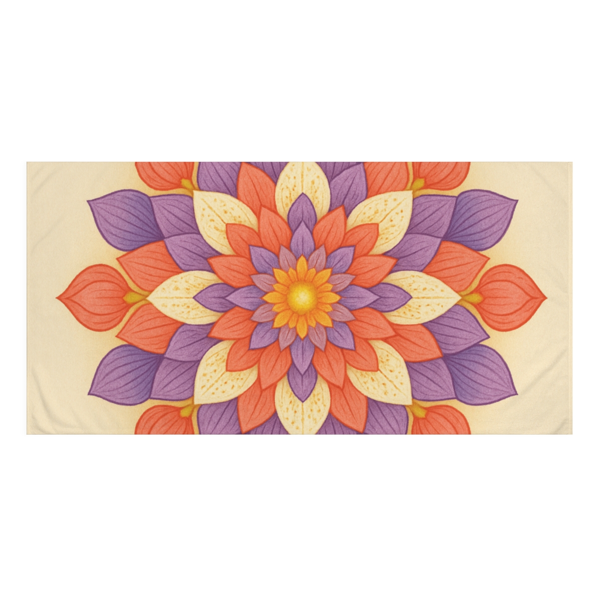 Petal Prism Mandala personalized bath towels