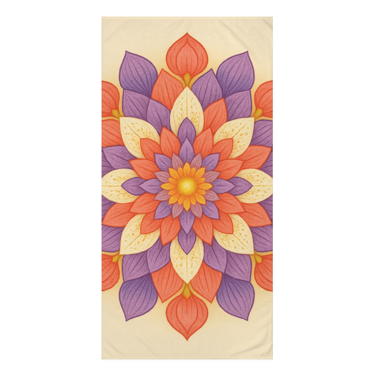 Petal Prism Mandala personalized bath towels