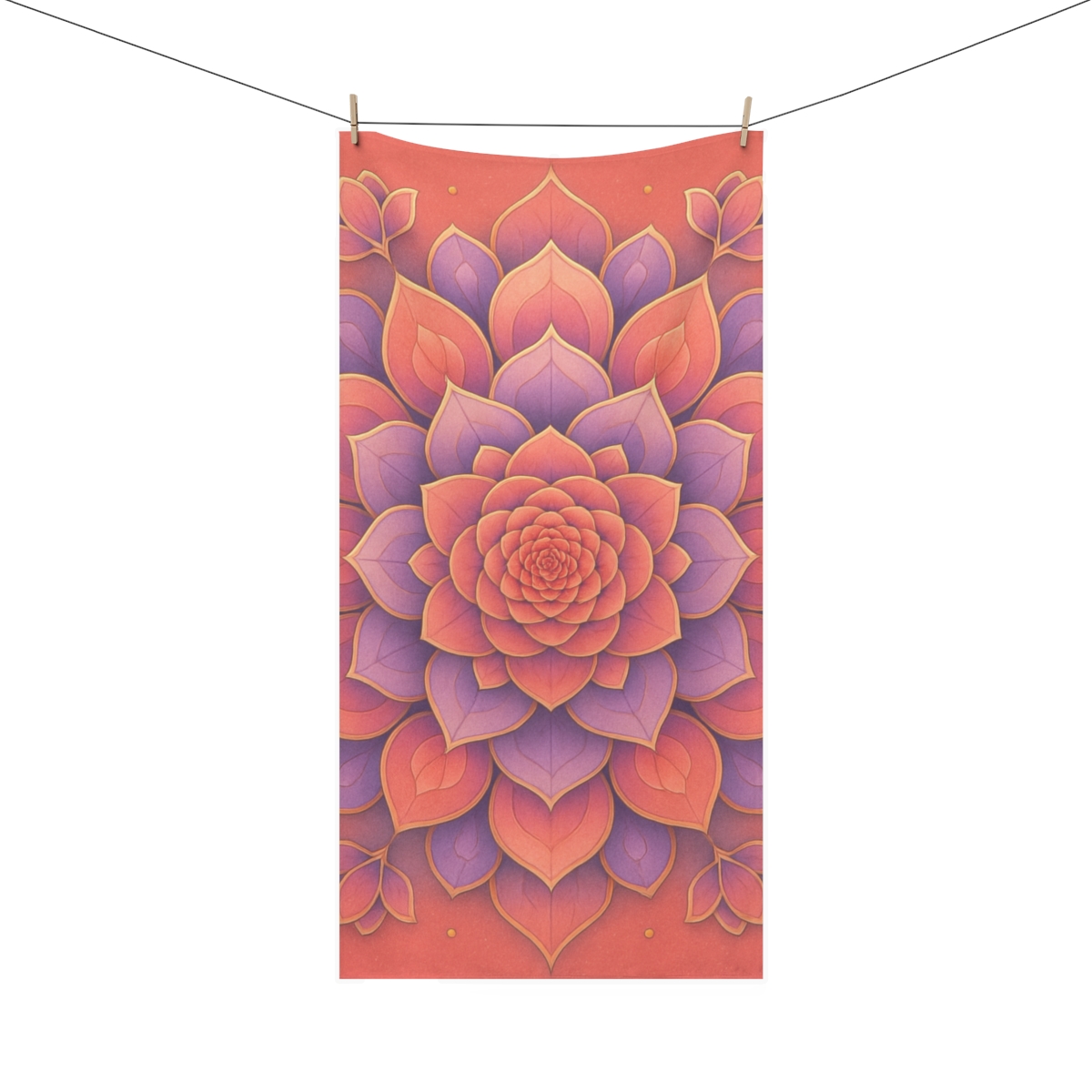 Petal Prism Mandala unique gift towels