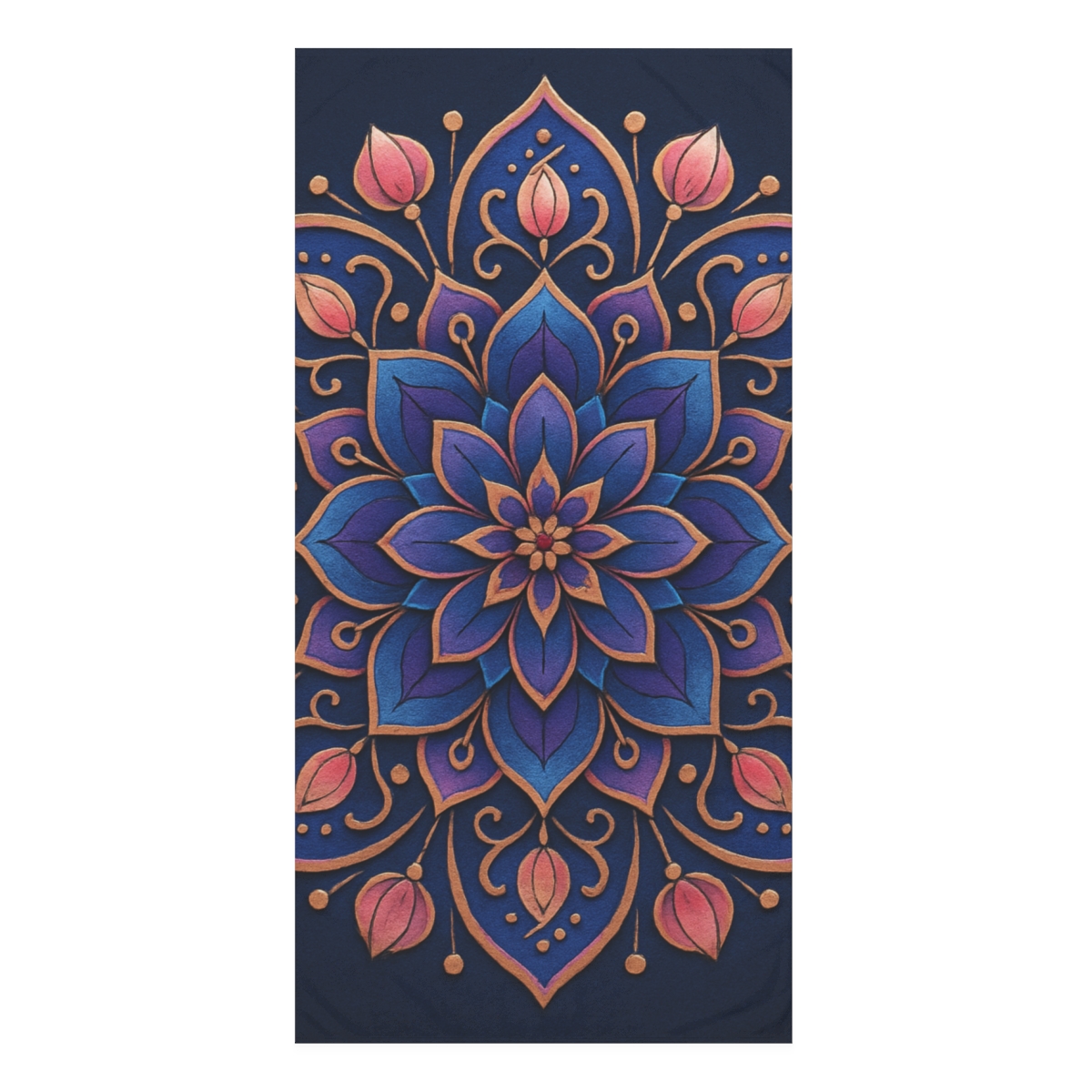 Petal Prism Mandala soft cotton towels