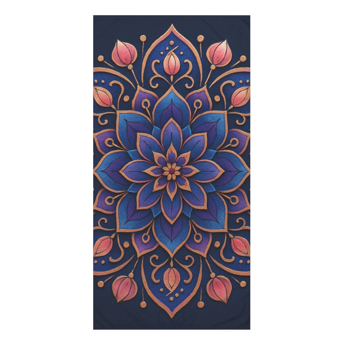 Petal Prism Mandala soft cotton towels