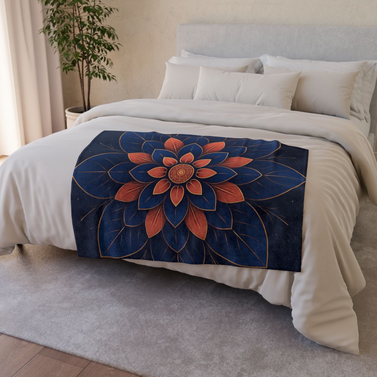 Petal Prism Medallion stylish throw blankets