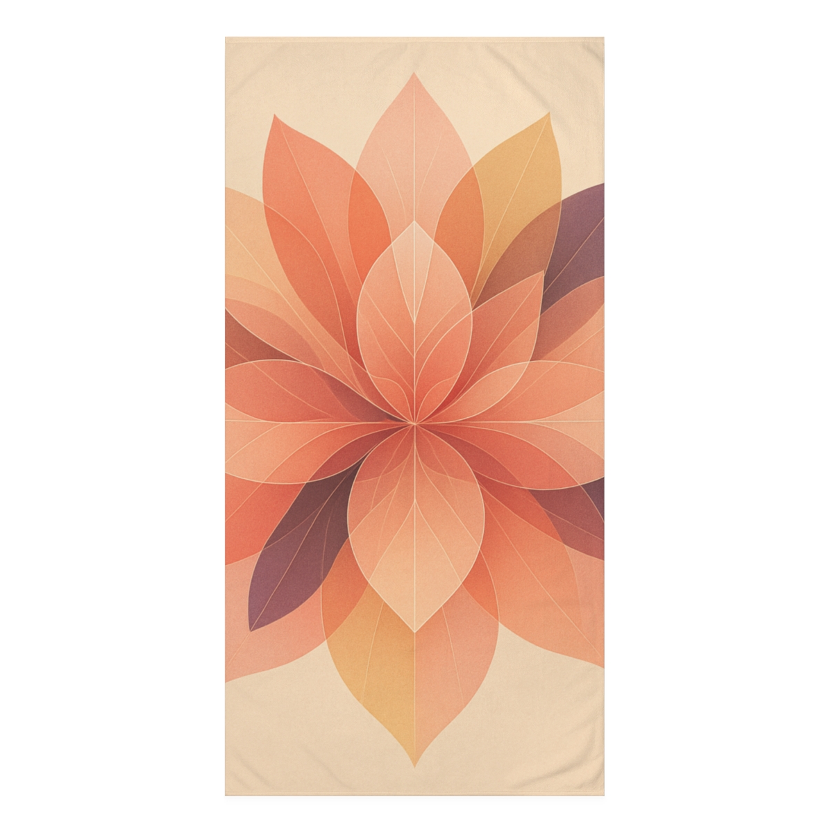 Petal Prism Overlap soft cotton towels