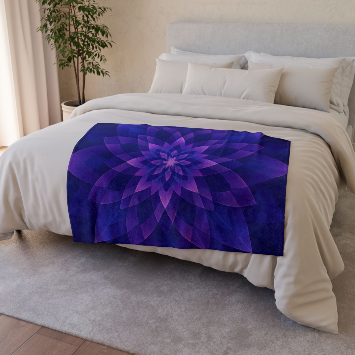 Petal Prism Overlap stylish throw blankets