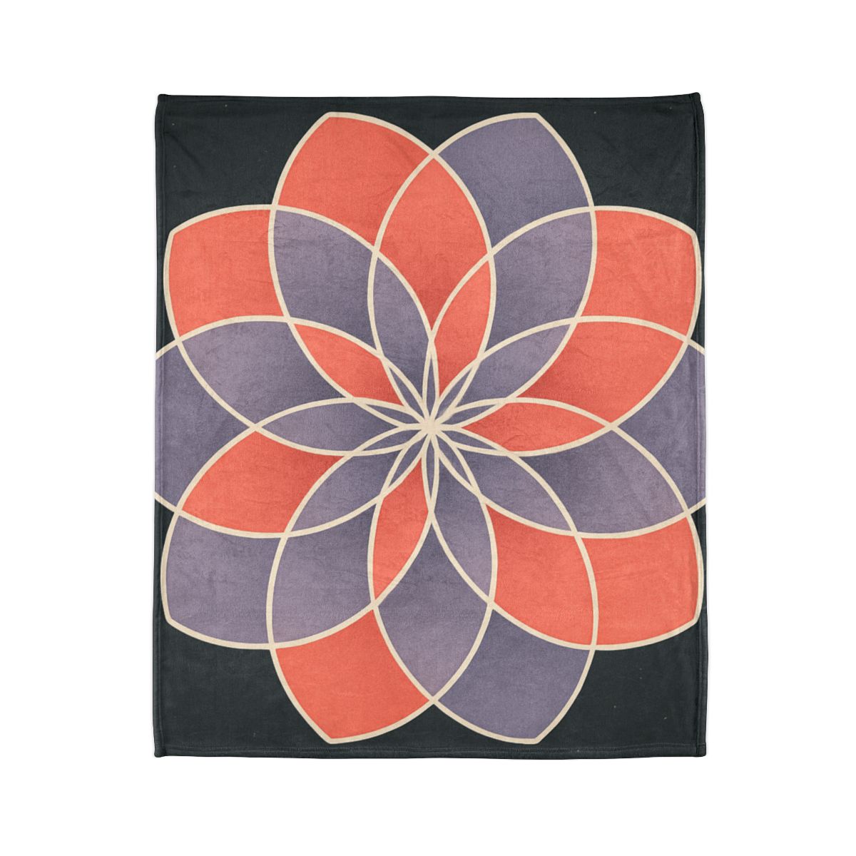 Petal Prism Overlap soft fleece blankets