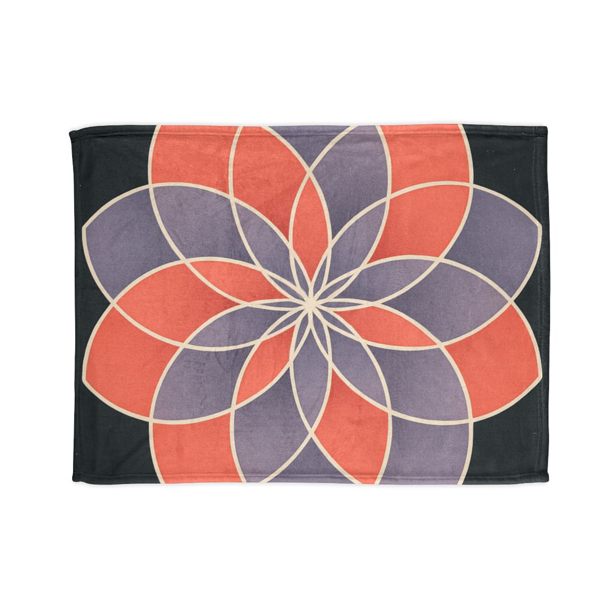 Petal Prism Overlap soft fleece blankets