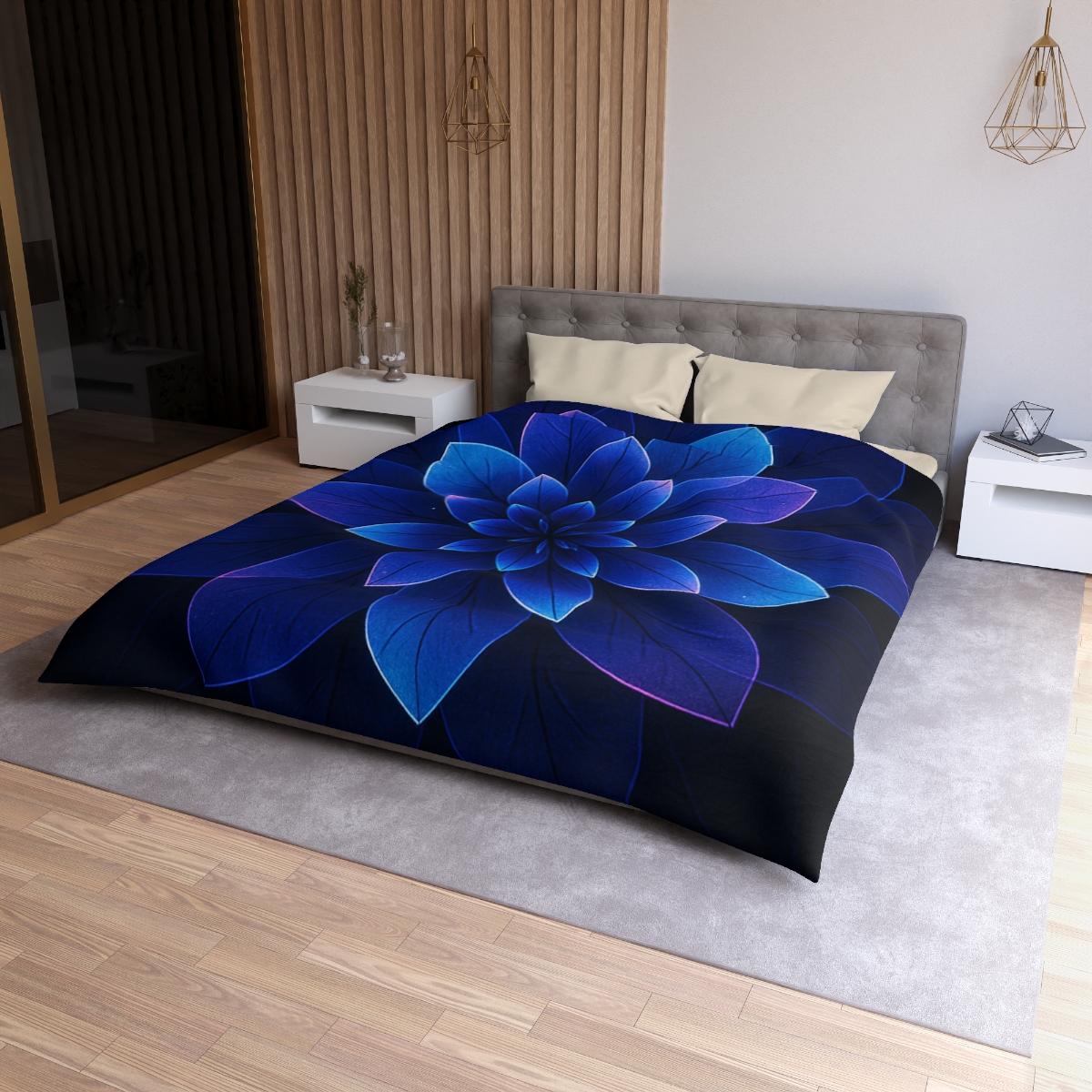 Petal Prism Overlap designer printed duvets