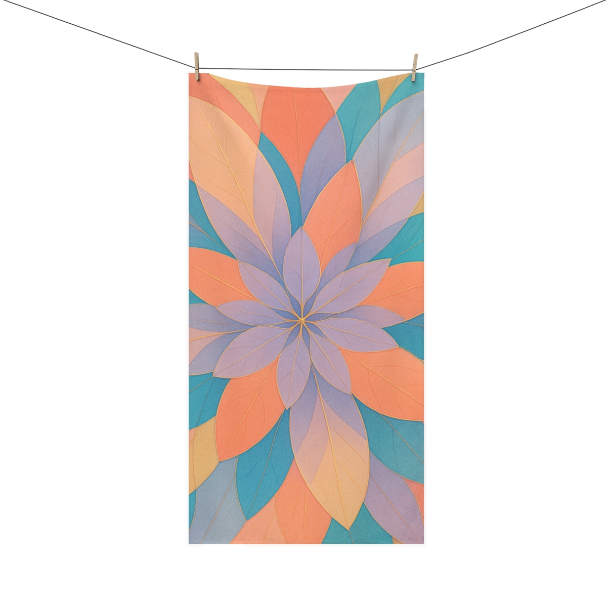 Petal Prism Overlap designer printed towels