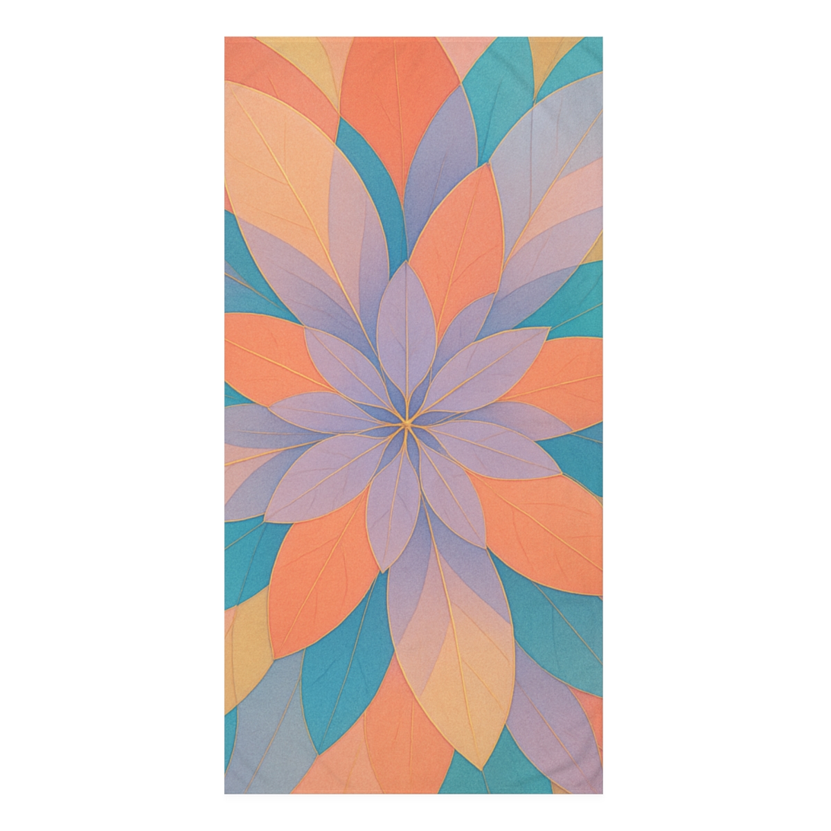 Petal Prism Overlap designer printed towels