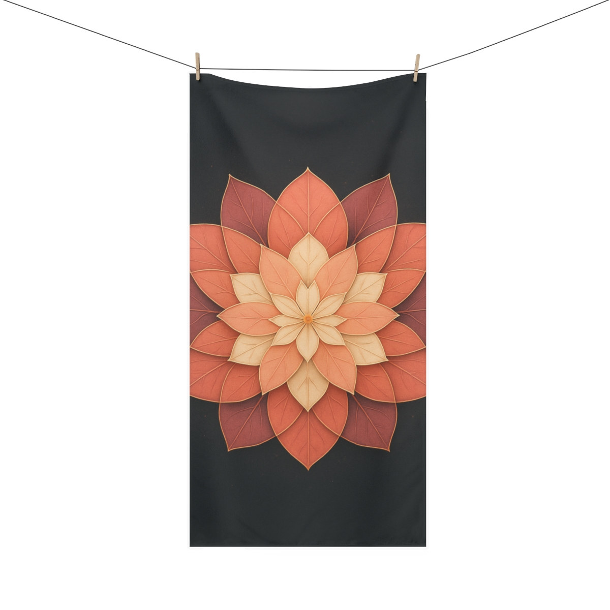 Petal Prism Rosette designer printed towels